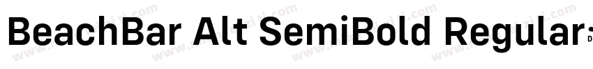 BeachBar Alt SemiBold Regular字体转换